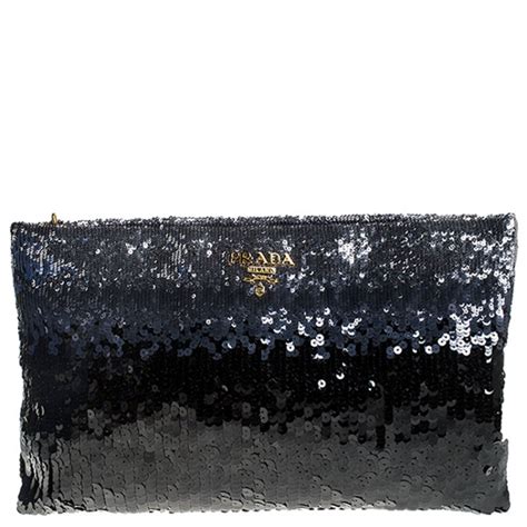 black sequin prada bag|prada sequin clutch.